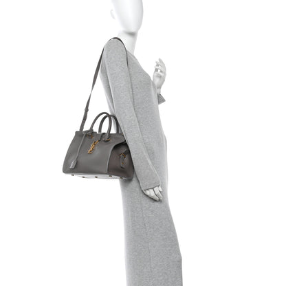 Saint Laurent Calfskin Small Monogram Cabas Fog 2 of 10