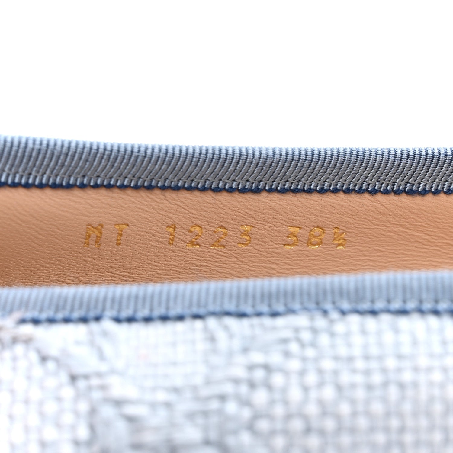 Christian Dior Raffia Cannage Ballet Flat 38.5 Bleu Pastel 9 of 10