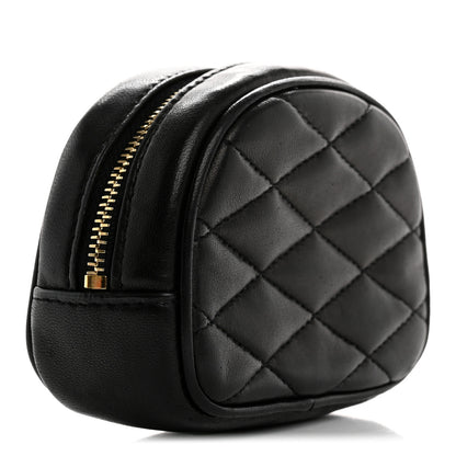 Saint Laurent Lambskin Quilted Lolita Cosmetic Pouch Black 3 of 10