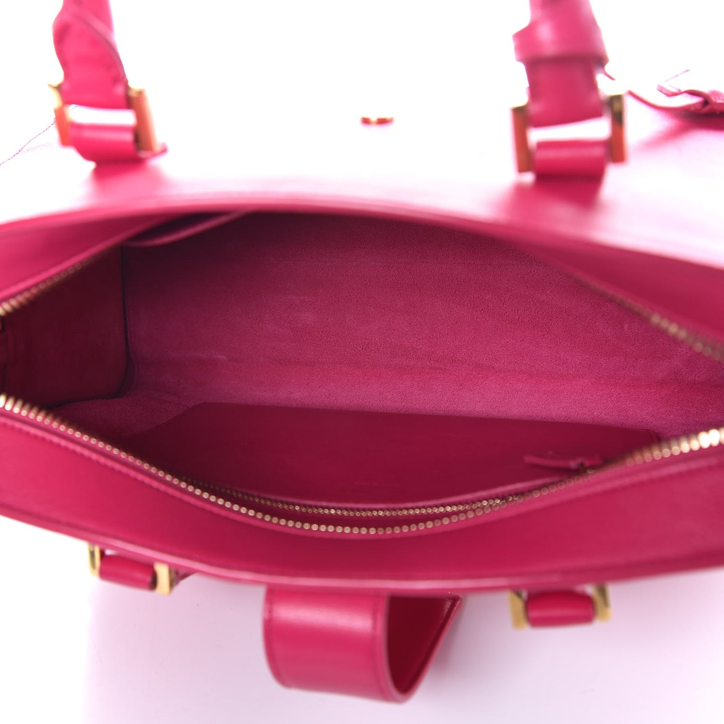 Calfskin Small Monogram Cabas Fuchsia