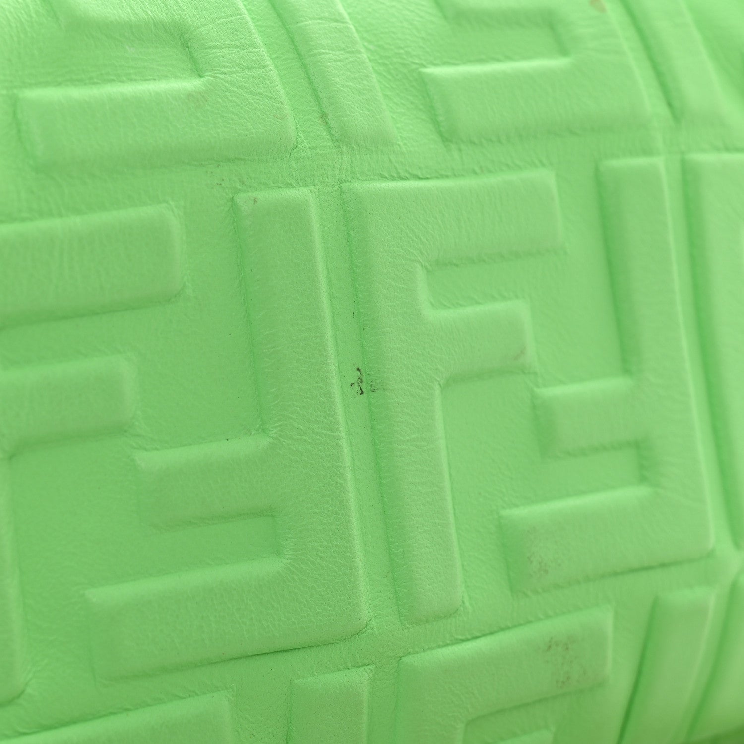 Fendi Nappa FF 1974 Embossed Mini Baguette Edamame 12 of 14