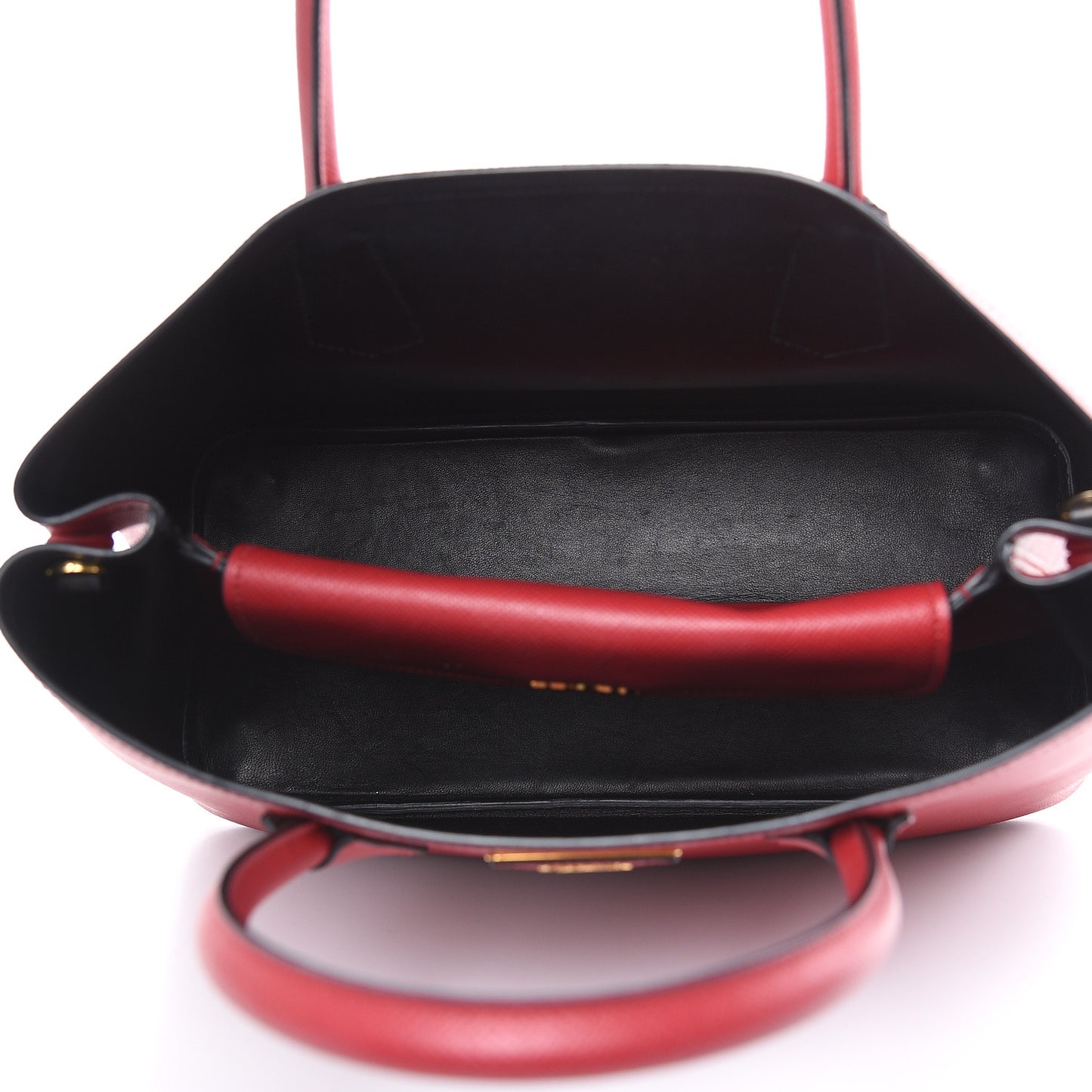 Saffiano Cuir Medium Double Bag Rosso