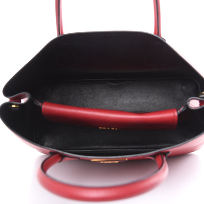Prada Saffiano Cuir Medium Double Bag Rosso 5 of 12