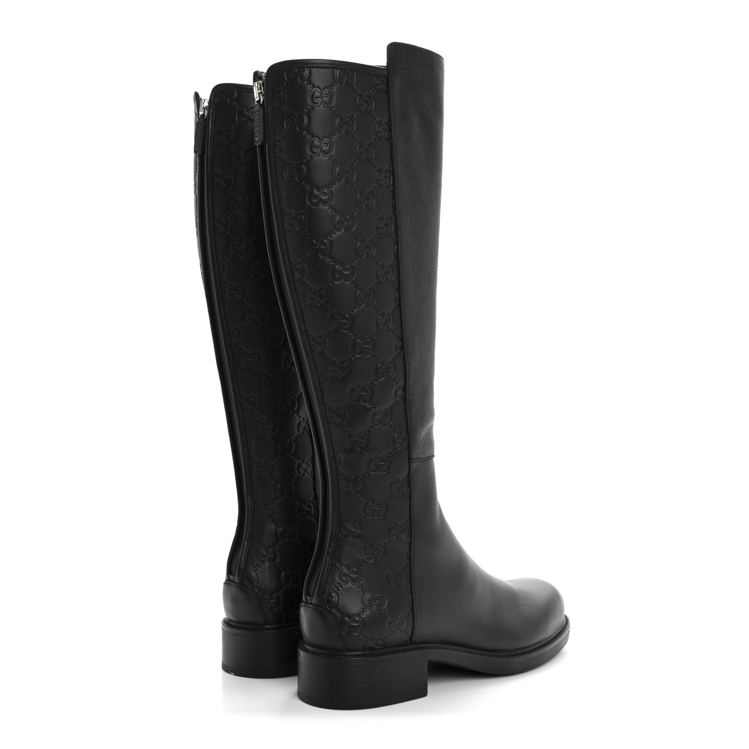 Gucci Microguccissima Knee High Riding Boots 37.5 Black 4 of 9