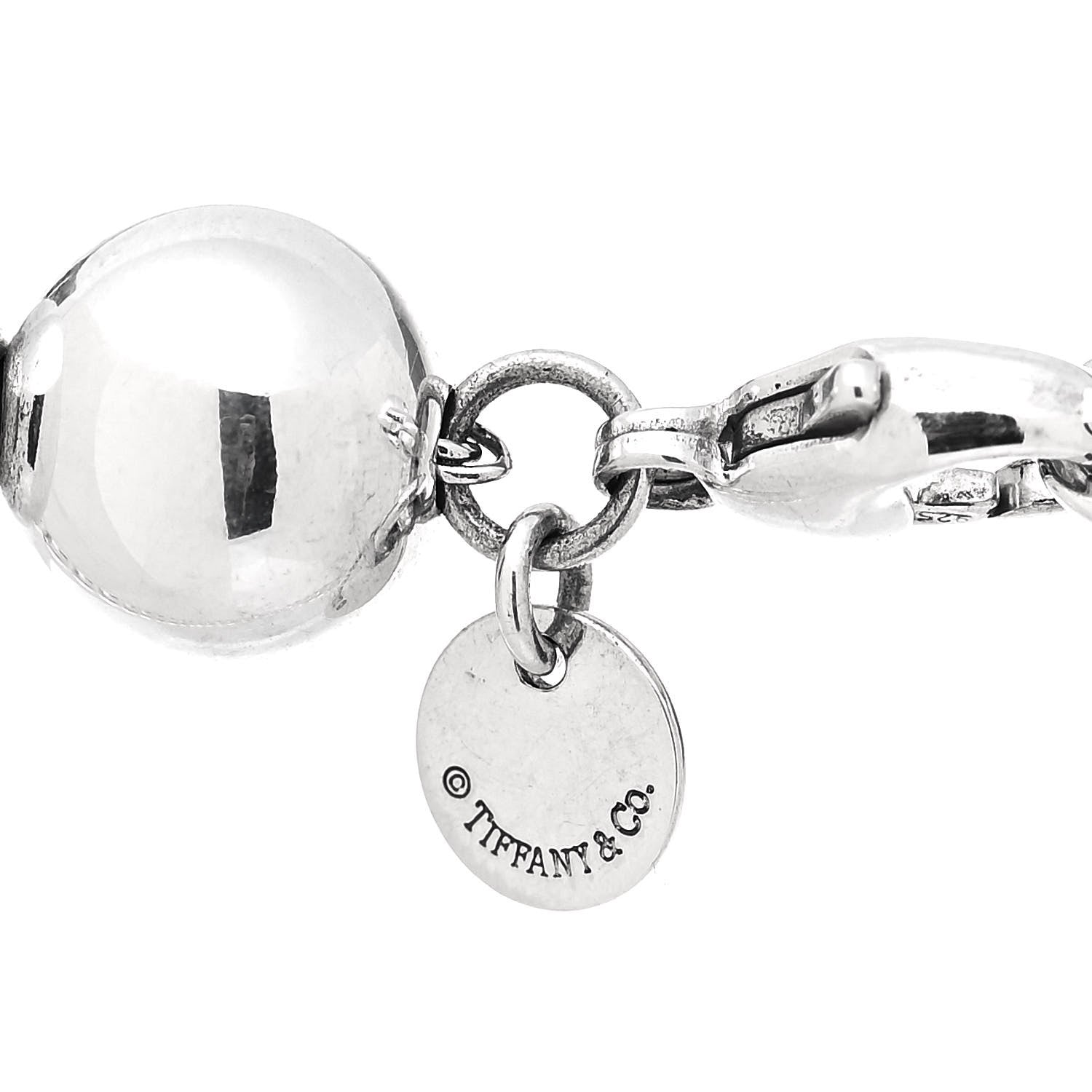 Tiffany Sterling Silver 10mm HardWear Ball Necklace 4 of 5