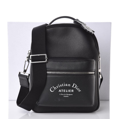 Christian Dior Grained Calfskin Mini Rider Backpack Black 10 of 10