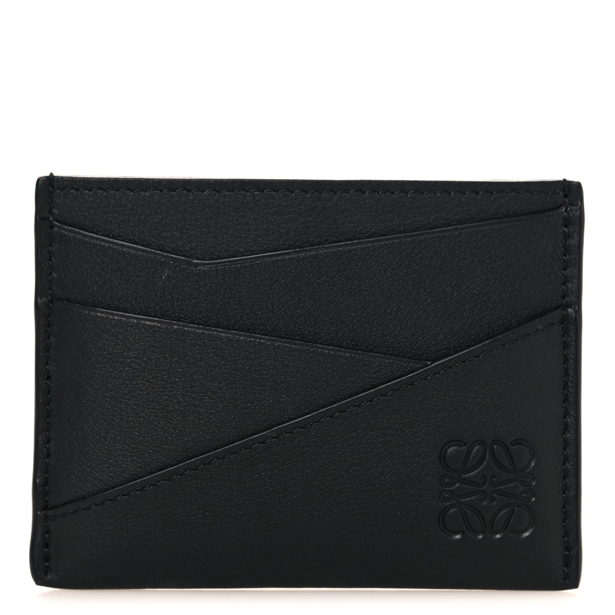 Loewe Calfskin Puzzle Card Holder Black 1 of 8