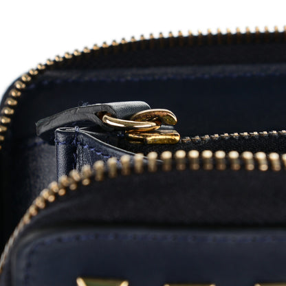 Valentino Garavani Calfskin Rockstud Zip Around Wallet Marine 11 of 11