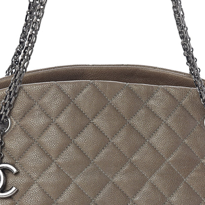 Chanel Metallic Caviar Quilted Medium Just Mademoiselle Beige 10 of 10