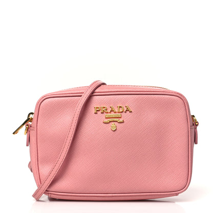 Prada Saffiano Lux Small Camera Crossbody Bag Petalo 1 of 11