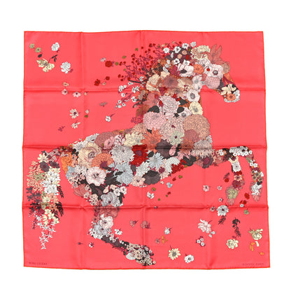 Hermes Silk Robe Legere Scarf 90 Rose Lipstick Vieux Rose 1 of 5
