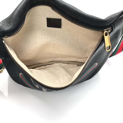 Gucci Grained Calfskin Logo Belt Bag Black 5 of 9