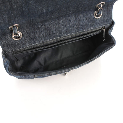 Chanel Denim Embroidered Jumbo Perfume Bottle Flap Blue 6 of 8