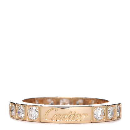 Cartier 18K Yellow Gold Diamond Lanieres Eternity Ring 49 4.75 3 of 5