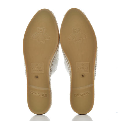 Gucci Nappa Matelasse GG Marmont Espadrille Slippers 39 Great White 5 of 14