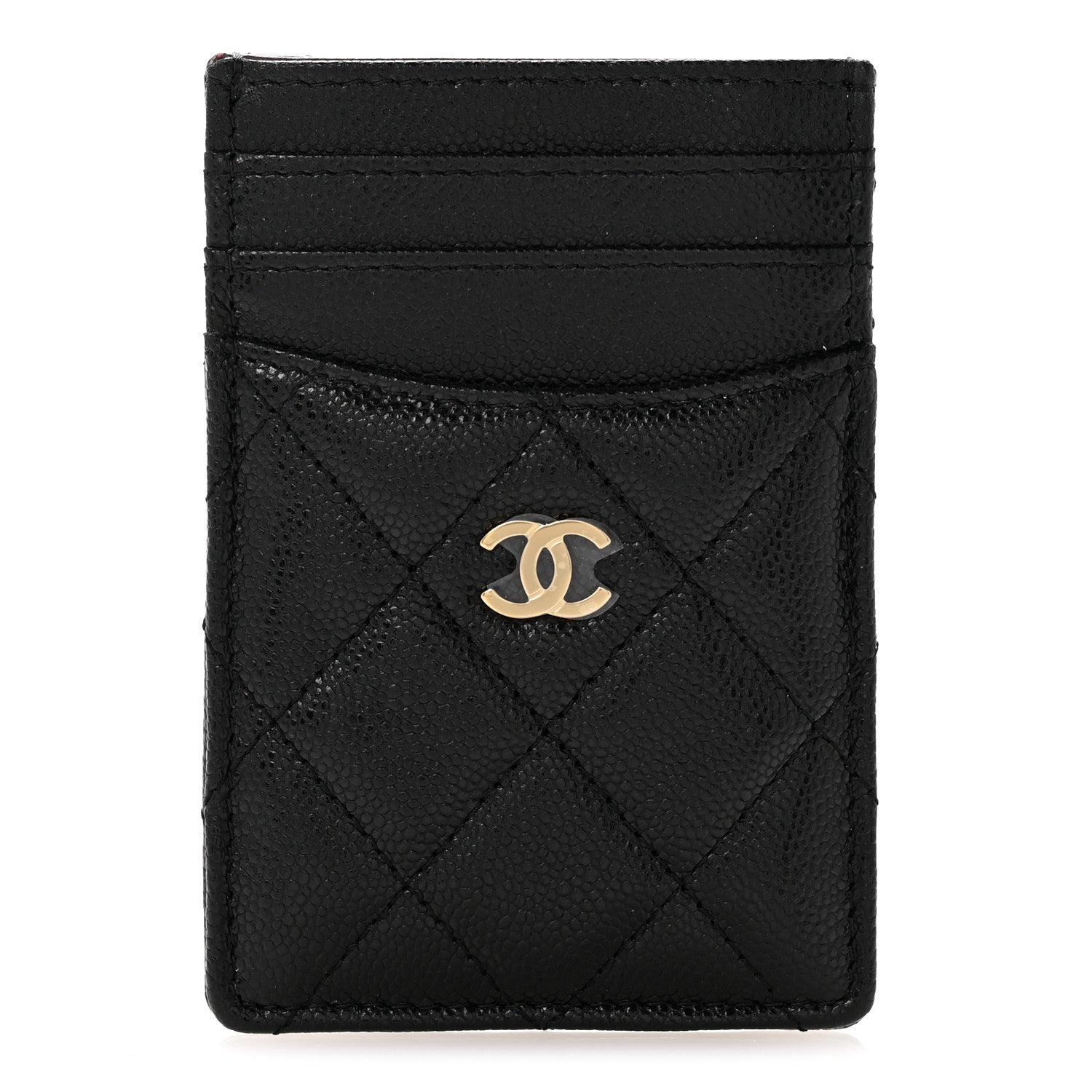 Chanel Caviar Quilted Vertical Card Holder Black 1 of 9