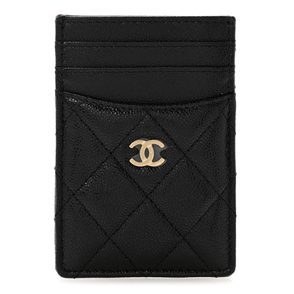 Chanel Caviar Quilted Vertical Card Holder Black 1 of 9