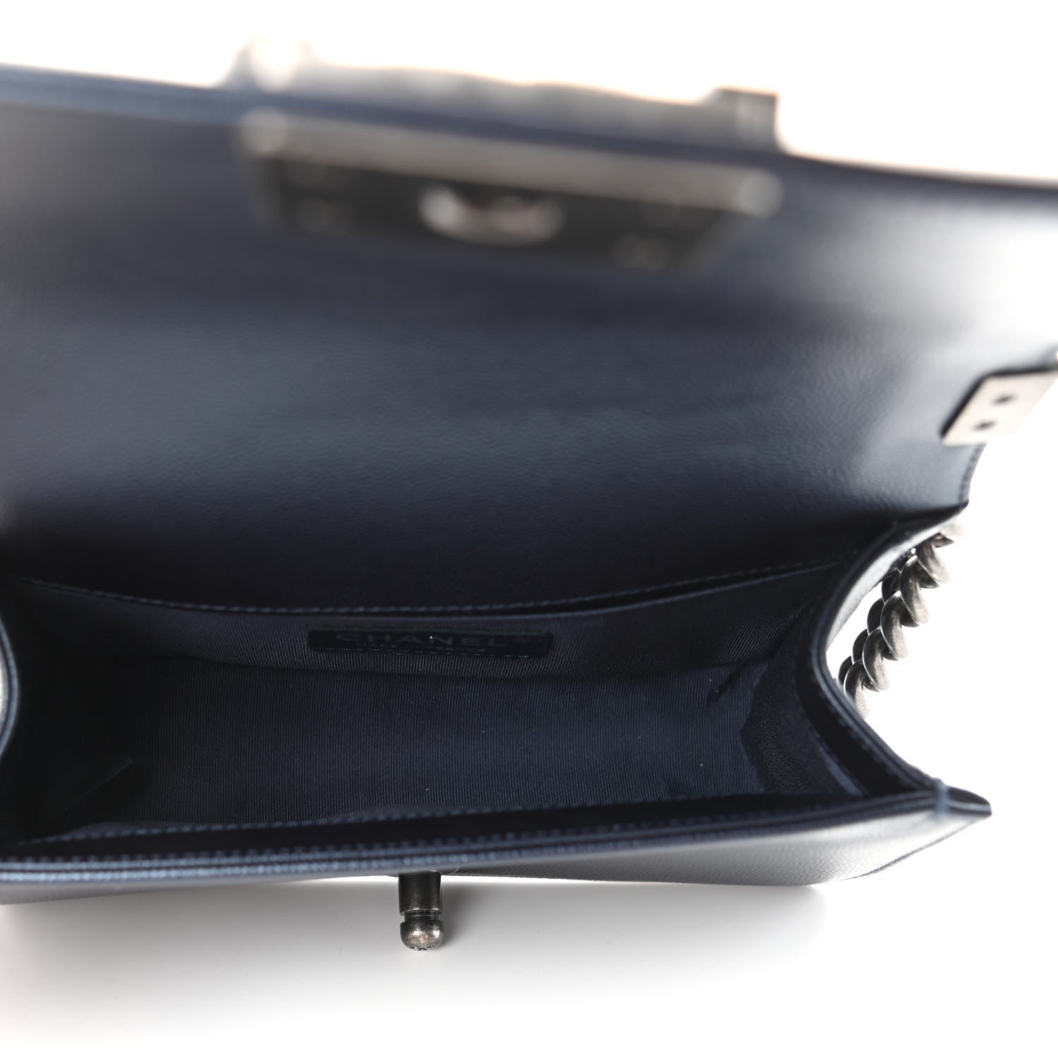 Chanel Iridescent Caviar Quilted Small Boy Flap Navy 5 of 11