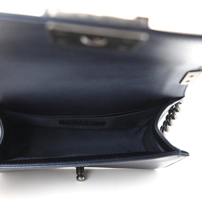 Chanel Iridescent Caviar Quilted Small Boy Flap Navy 5 of 11