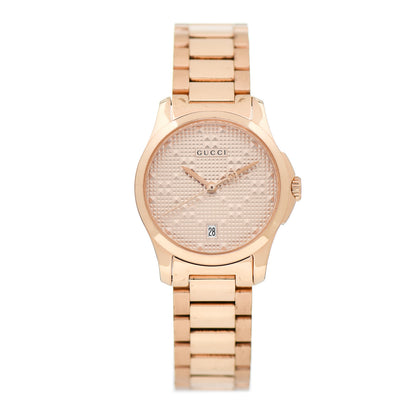Gucci Stainless Steel 27mm G-Timeless Diamante Quartz Watch Rose 1 of 5