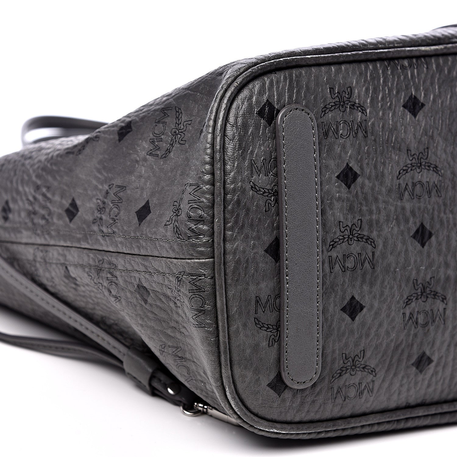MCM Visetos Medium Liz Reversible Shopper Tote Phantom Grey 8 of 19