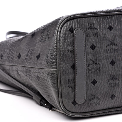 MCM Visetos Medium Liz Reversible Shopper Tote Phantom Grey 8 of 19