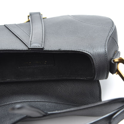 Christian Dior Grained Calfskin Mini Saddle Bag Black 4 of 11