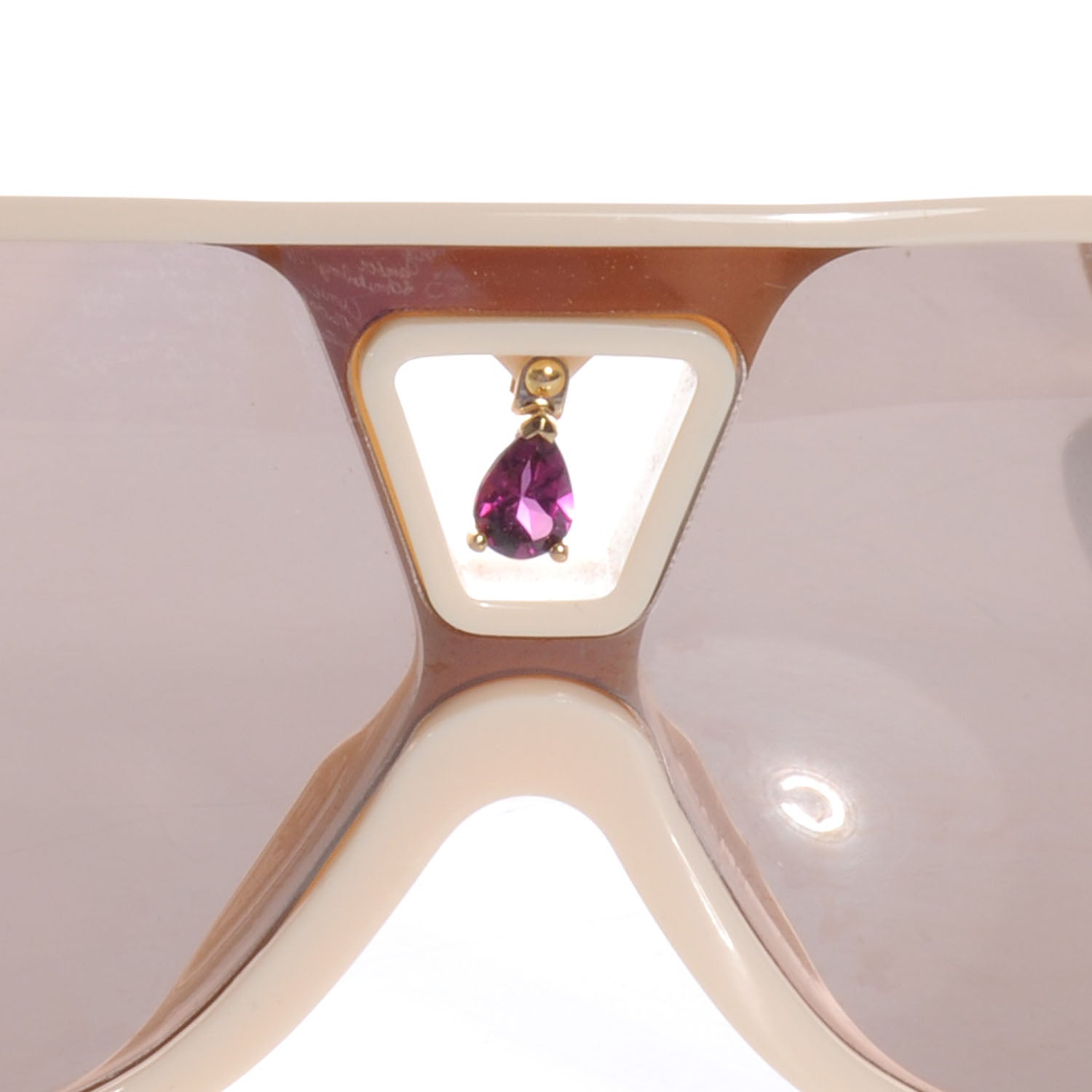 Louis Vuitton Acetate Amethyst Bindi Sunglasses Ivory 4 of 6