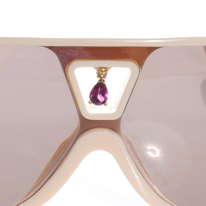 Louis Vuitton Acetate Amethyst Bindi Sunglasses Ivory 4 of 6