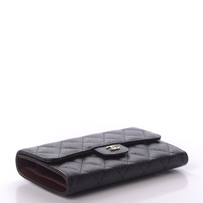 Chanel Caviar Quilted Large Flap Wallet Black 4 of 10