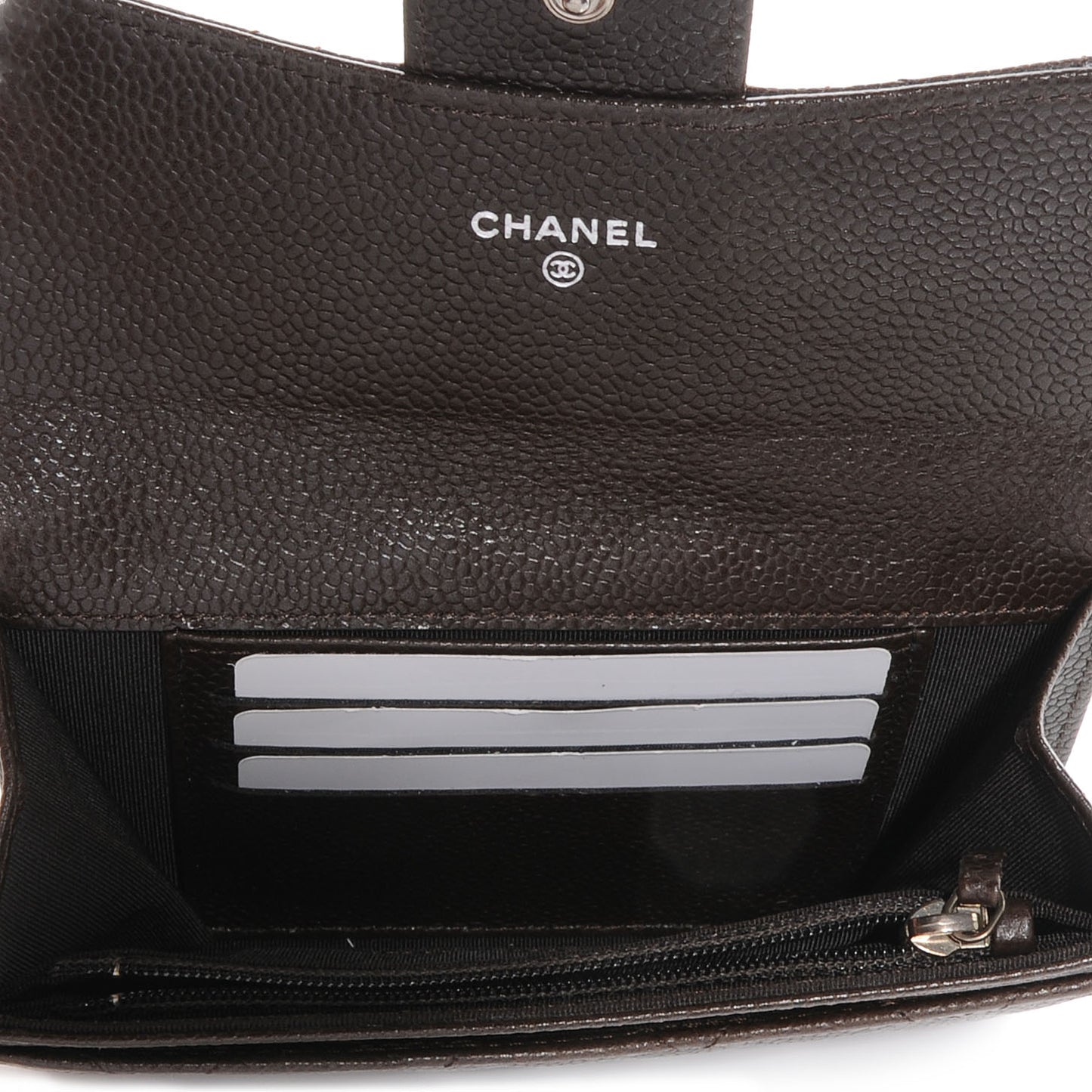 Caviar Medium Compact Wallet Brown