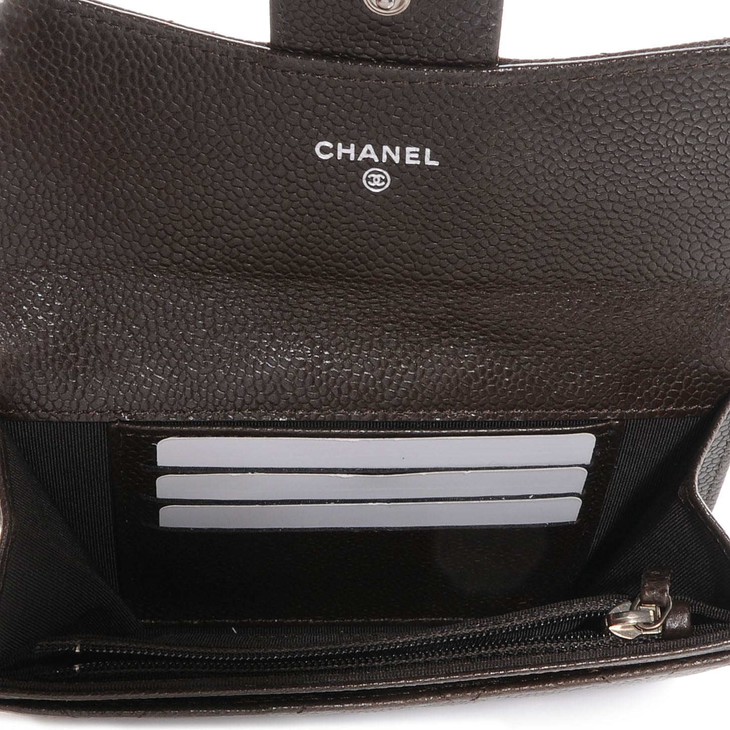 Chanel Caviar Medium Compact Wallet Brown 6 of 9