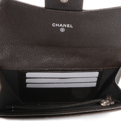Chanel Caviar Medium Compact Wallet Brown 6 of 9