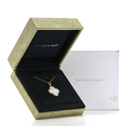 Van Cleef & Arpels 18K Yellow Gold Mother of Pearl Magic Alhambra Long Necklace 6 of 6