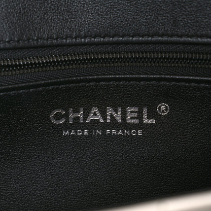 Chanel Lambskin Calfskin Small Chocolate Bar Flap Bag White Black 6 of 10