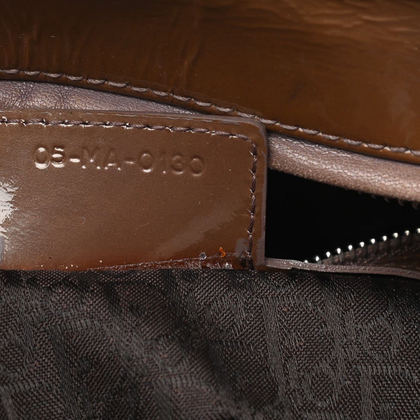 Patent Cannage Large Lady Dior Brown