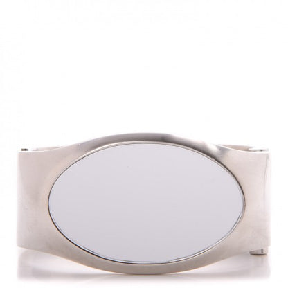 Chanel Metal CC Mirror Cuff Silver 1 of 6