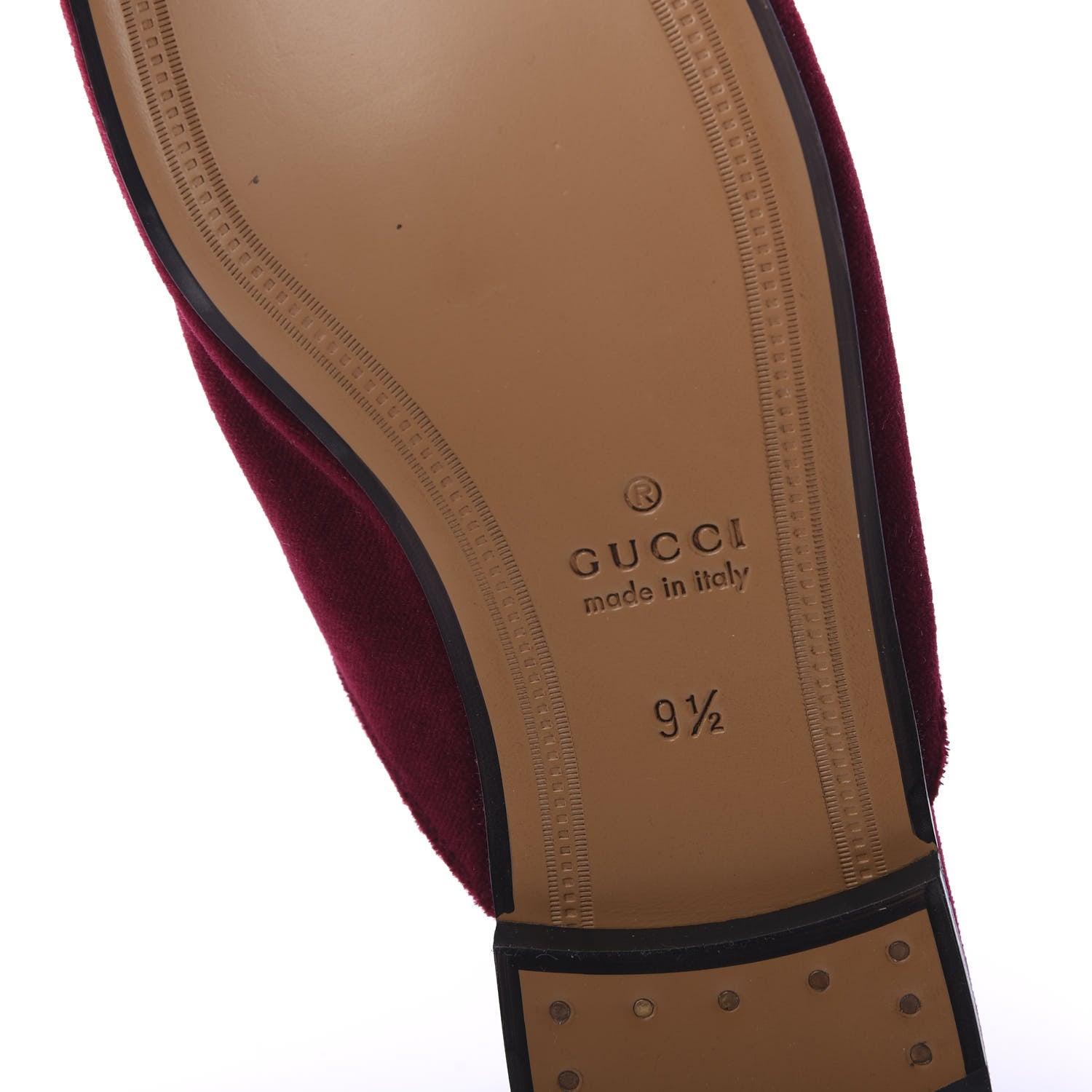 Gucci Velvet Mens Princetown Slippers 9.5 Malbec Dark Malbec 6 of 8