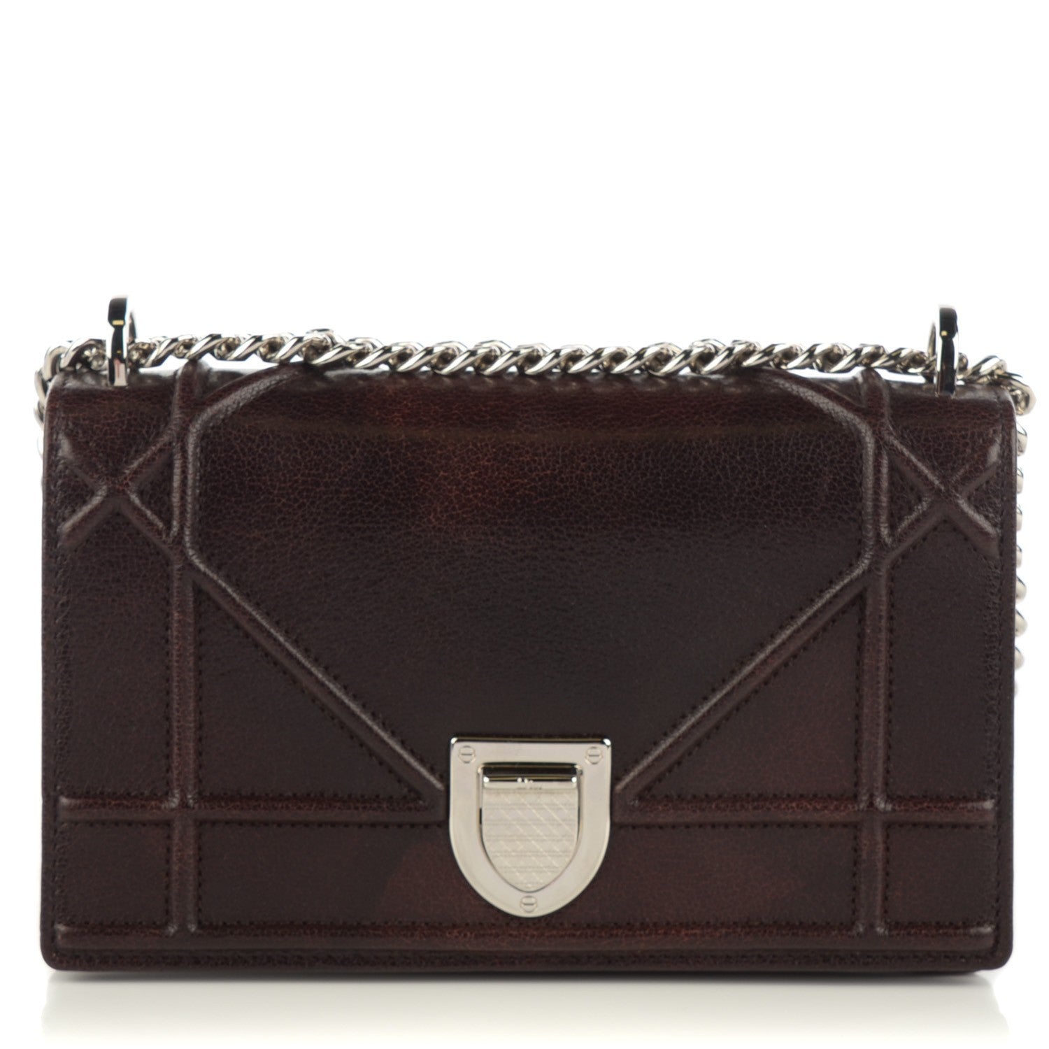 Christian Dior Calfskin Mini Diorama Flap Bag Brown 1 of 7