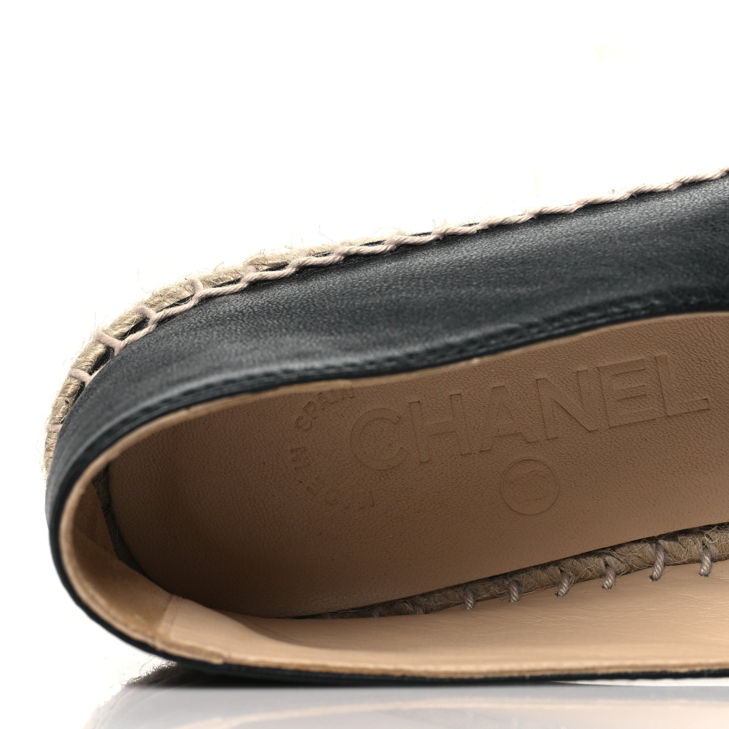 Lambskin CC Espadrilles 38 Black