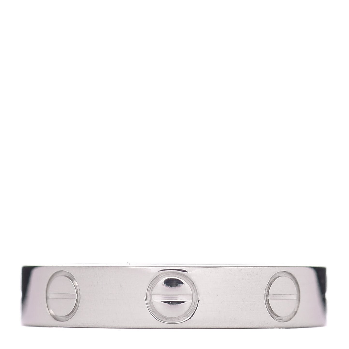 18K White Gold 3.5mm LOVE Wedding Band Ring 49 4.75