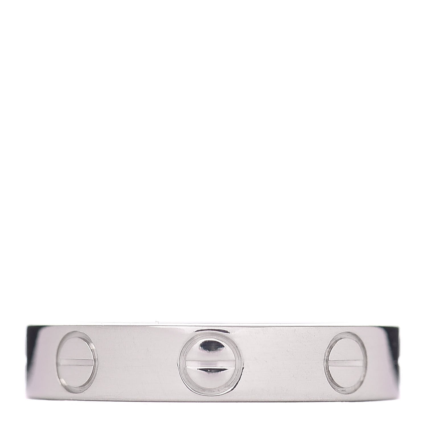 Cartier 18K White Gold 3.5mm LOVE Wedding Band Ring 49 4.75 1 of 4