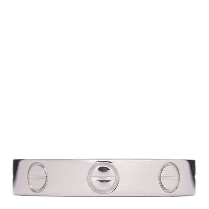 Cartier 18K White Gold 3.5mm LOVE Wedding Band Ring 49 4.75 1 of 4