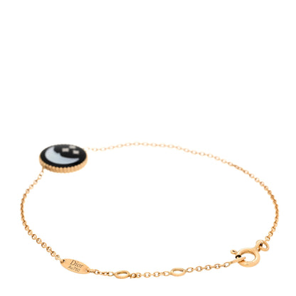 Christian Dior 18K Yellow Gold Diamond Black Onyx Mother of Pearl Rose Celeste Bracelet 4 of 6