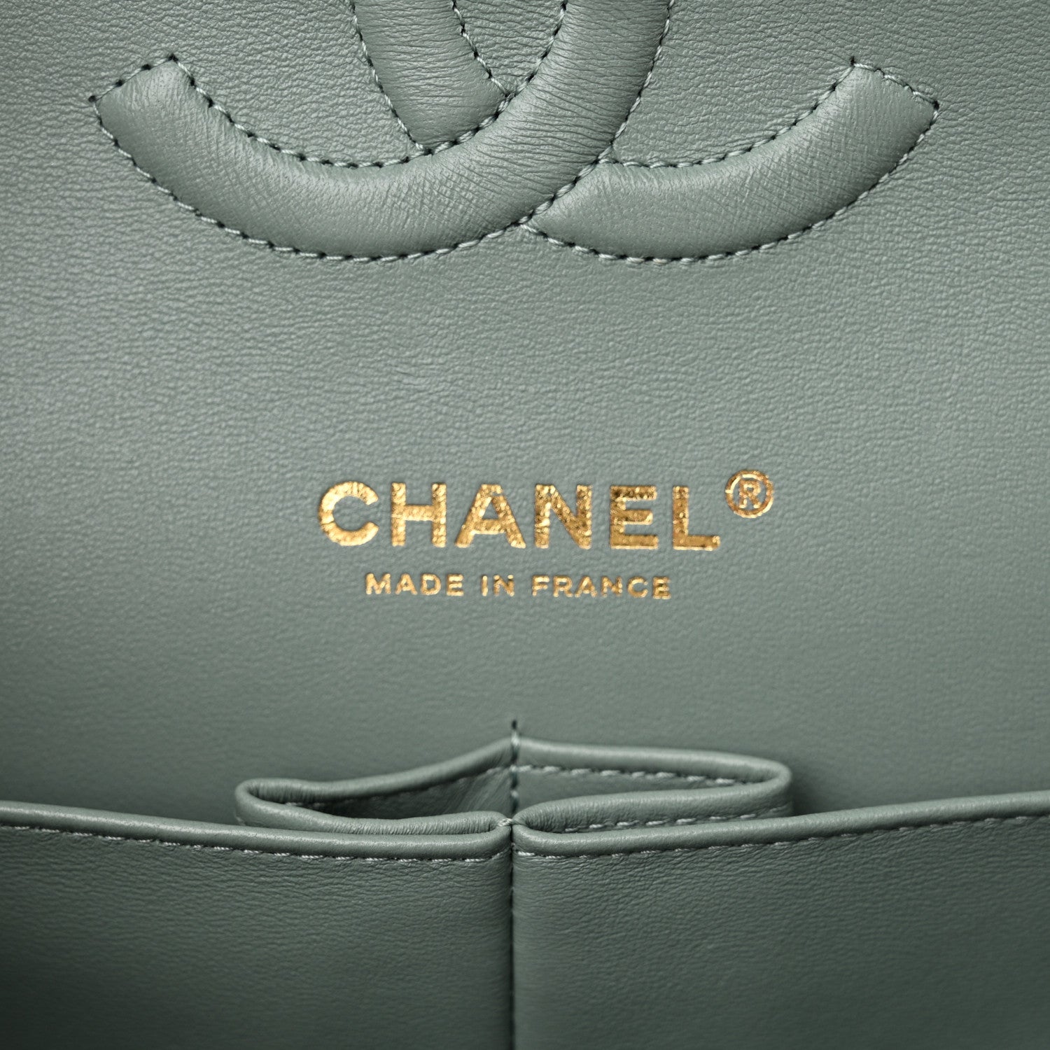 Chanel Caviar Quilted Medium Double Flap Dark Green 6 of 11