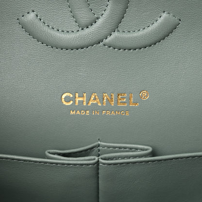 Chanel Caviar Quilted Medium Double Flap Dark Green 6 of 11