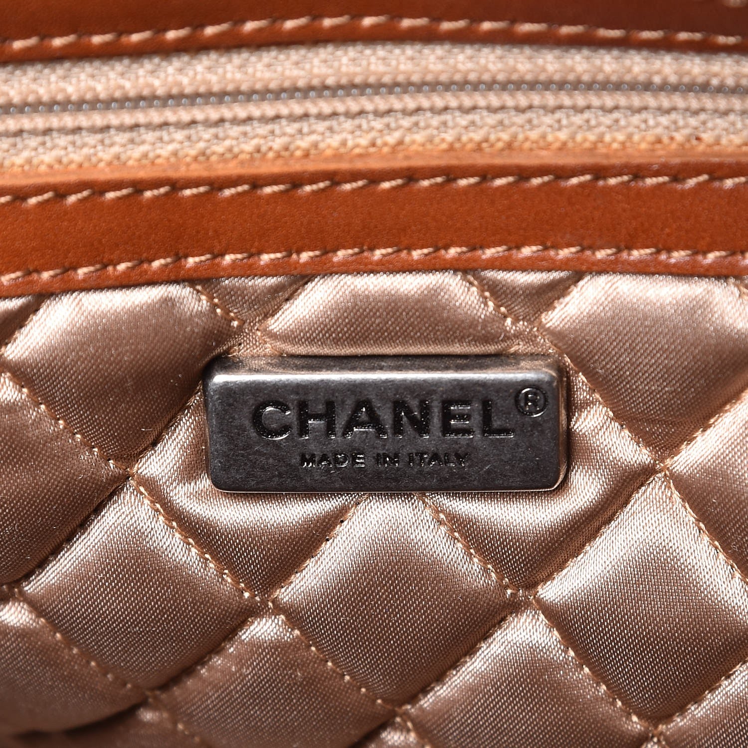 Chanel Calfskin CC Bowler Light Brown 6 of 10