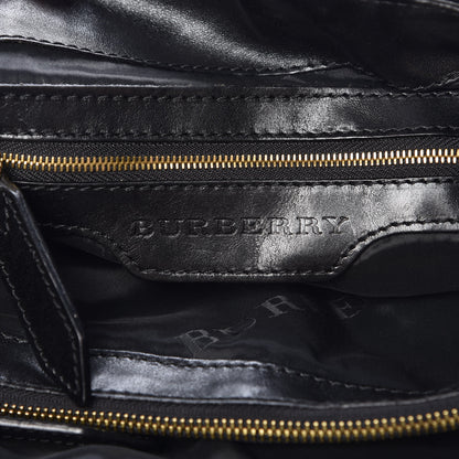 Burberry Soft Lambskin Bridle Calfskin Medium Gosford Hobo Black 11 of 16