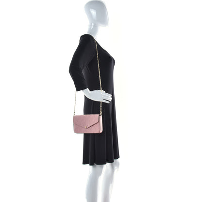 Louis Vuitton Empreinte Pochette Felicie Chain Wallet Rose Poudre 2 of 18