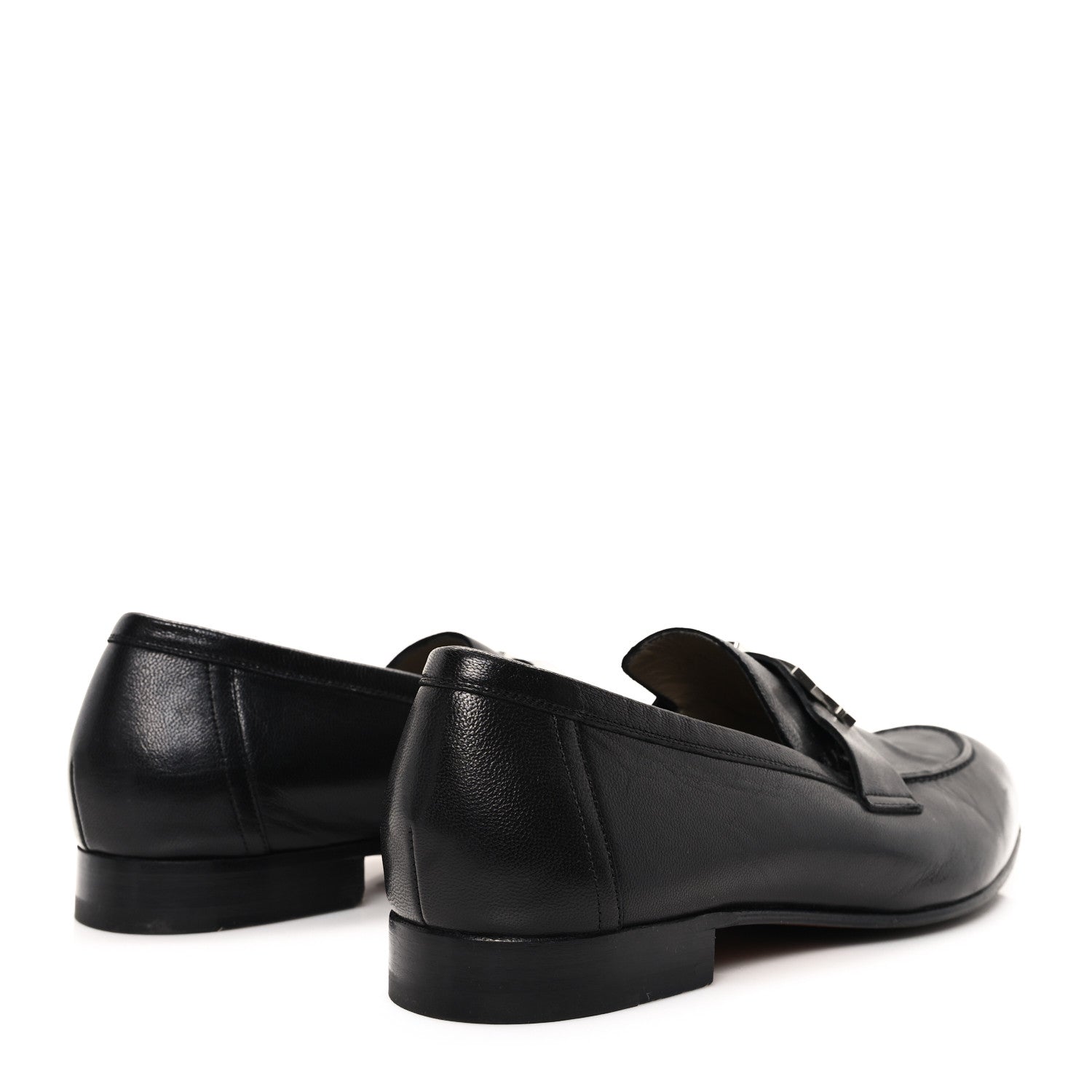 Hermes Goatskin Mens Paris Loafers 41.5 Black 5 of 10